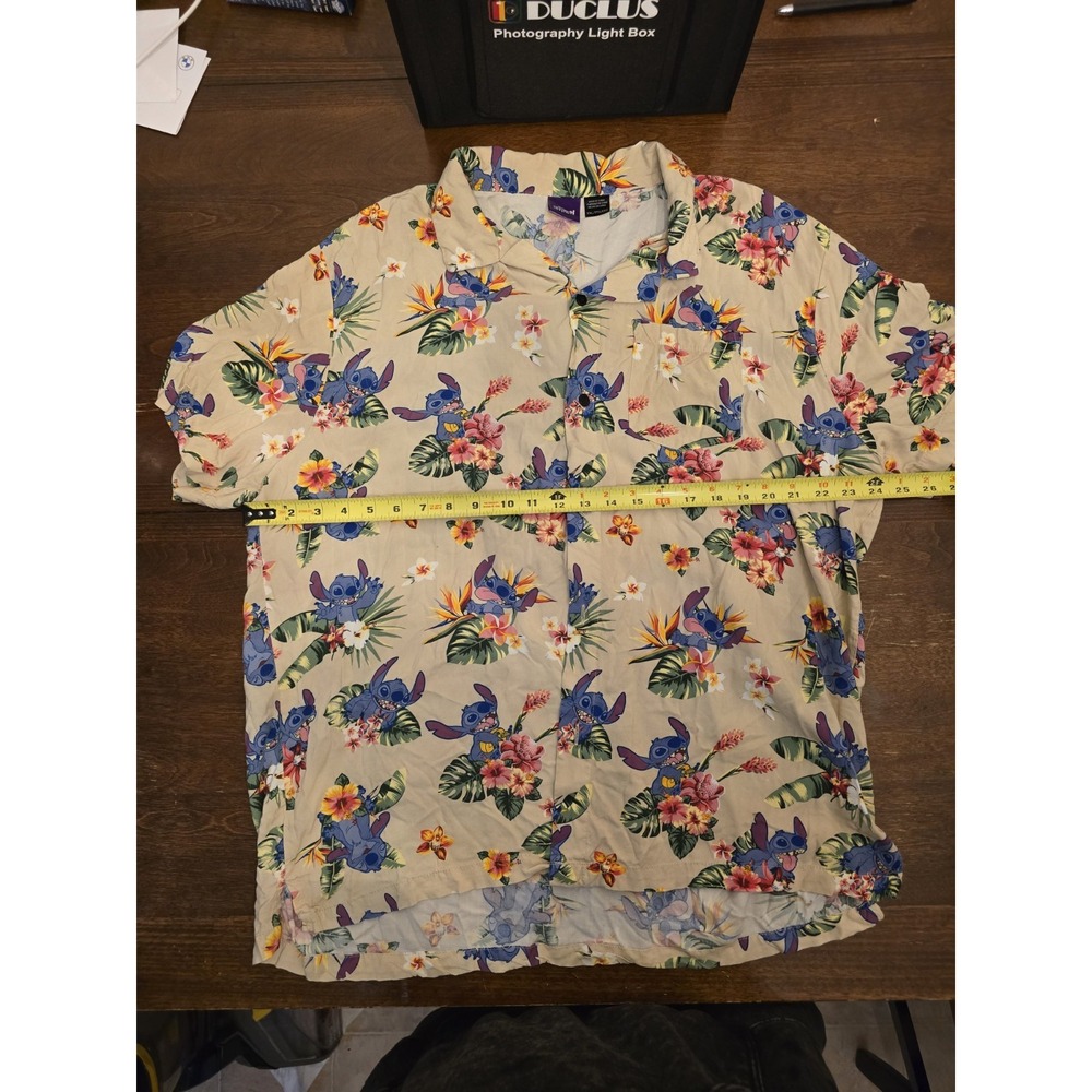 Disney Lilo & Stitch Hawaiian Aloha Rayon Button Shirt Men's XXL
